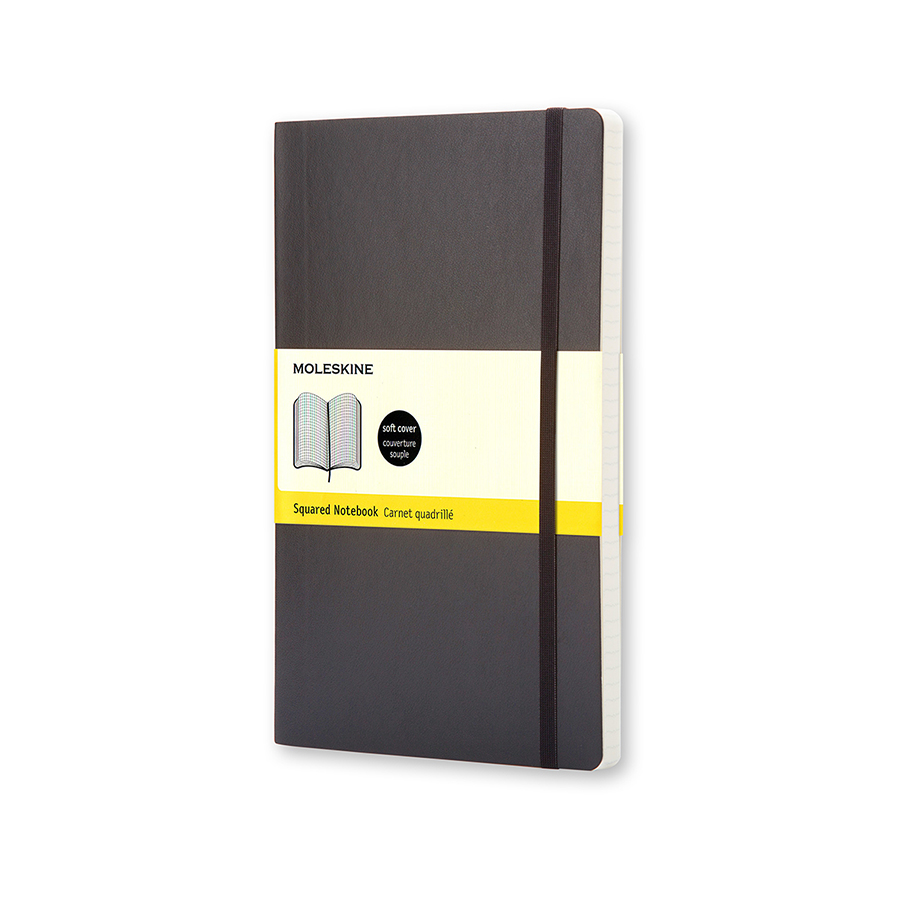 LARGE NOTEBOOK SQUARED BLACK SOFTCOVER - alternative