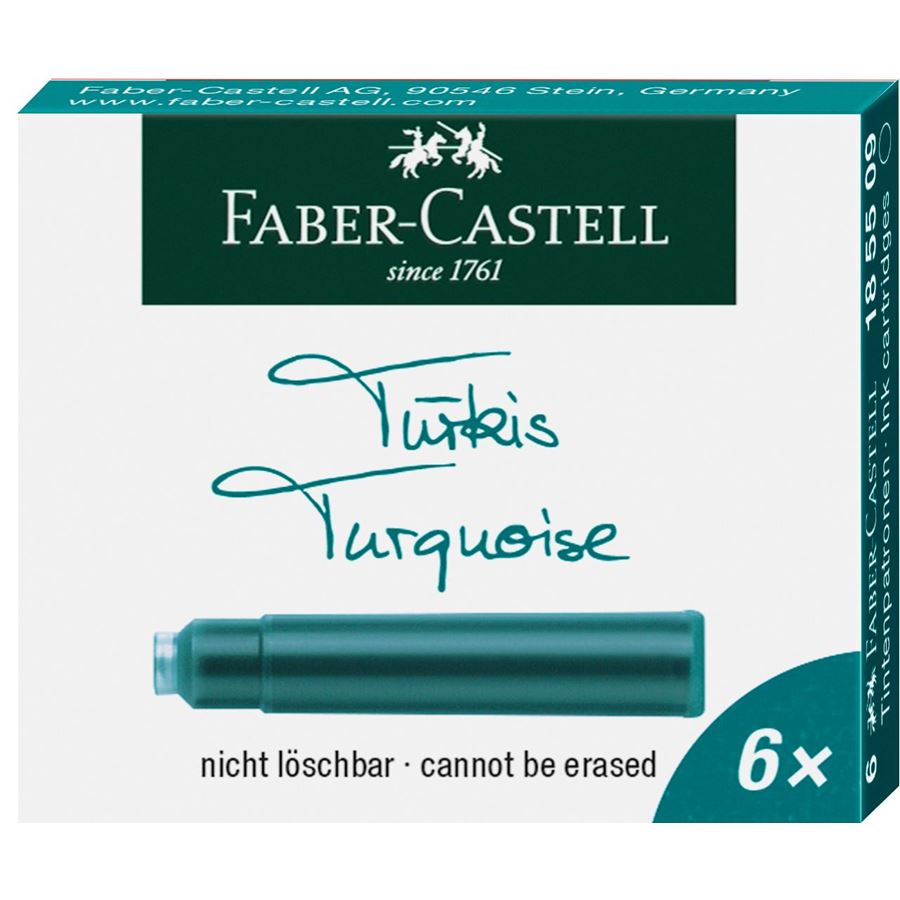 FABER CASTELL TURQUOISE FOUNTAIN PEN CARTRIDGE