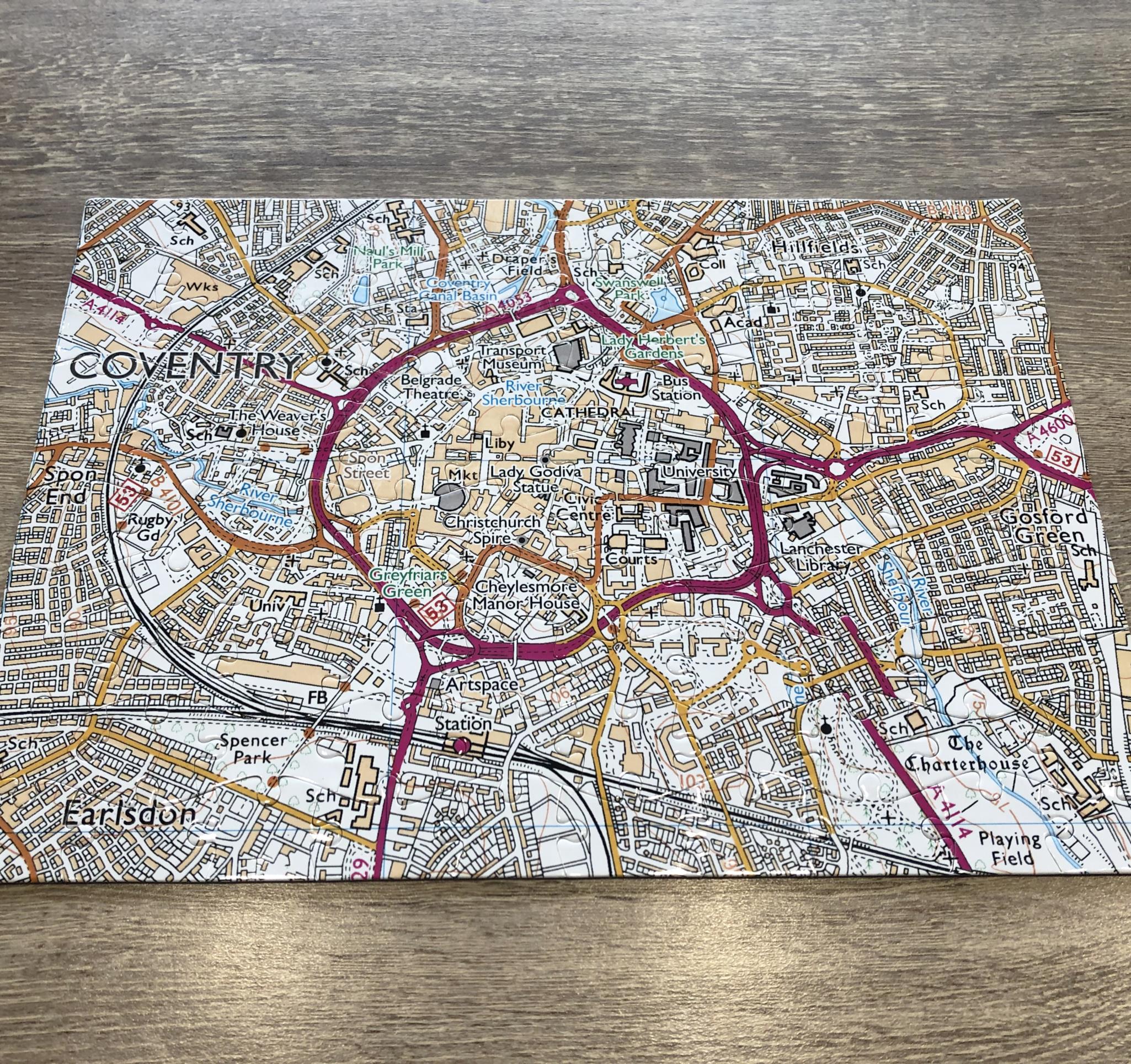 COVENTRY MAP MAGNET BOARD A3+