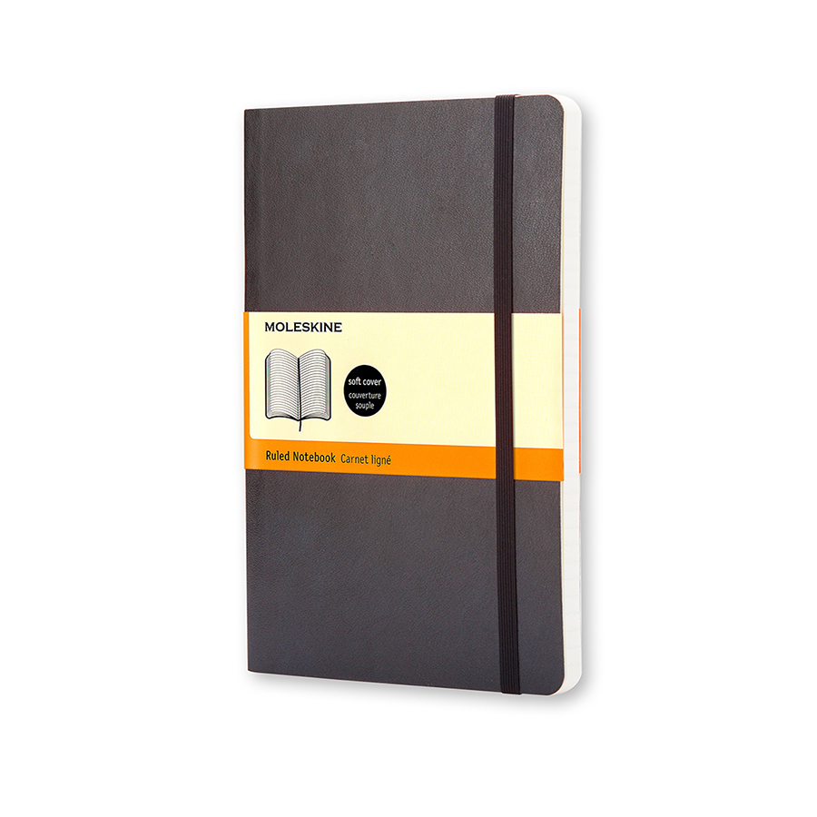 POCKET NOTEBOOK RULED BLACK SOFTCOVER