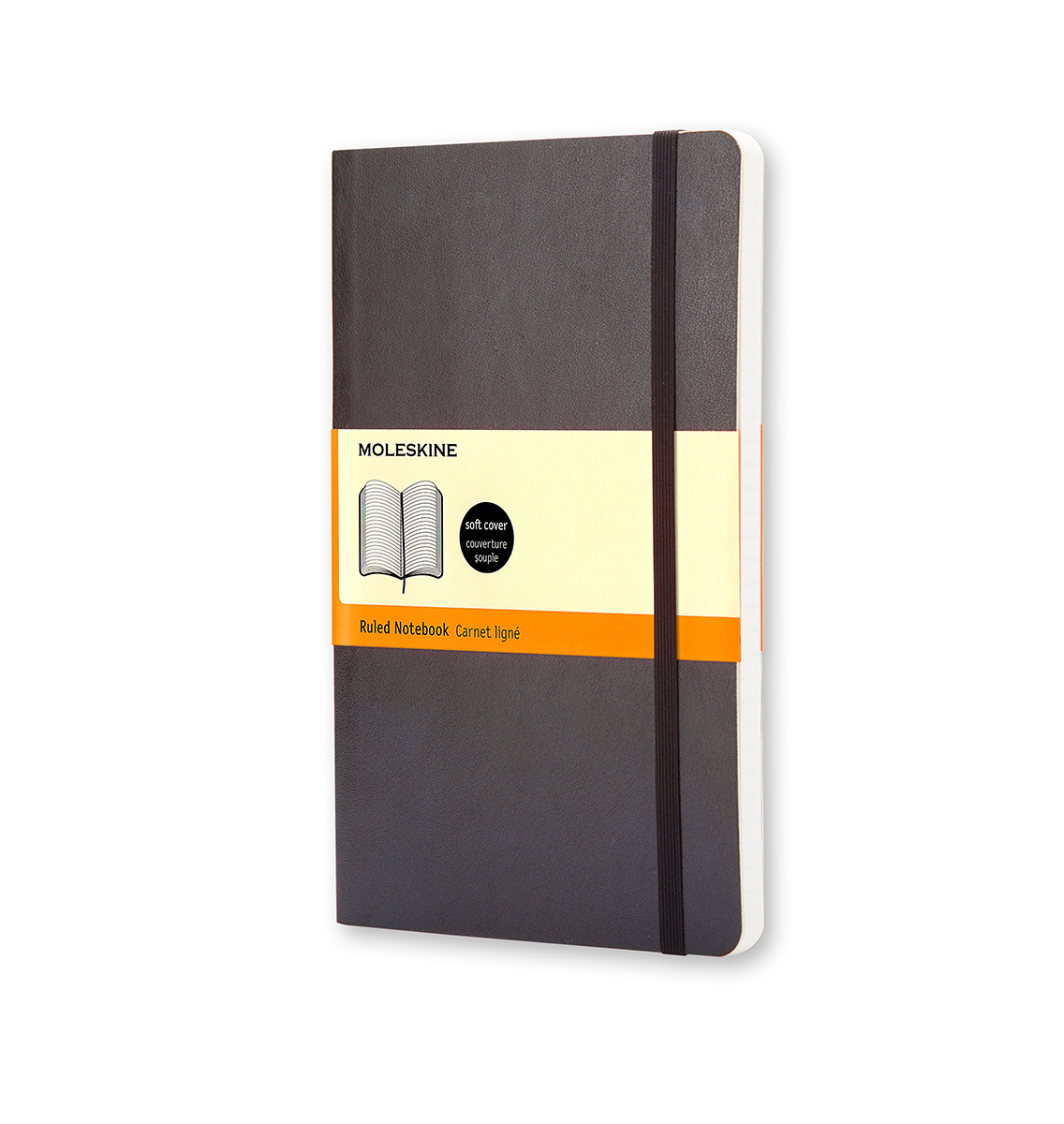 LARGE NOTEBOOK RULED BLACK SOFTCOVER