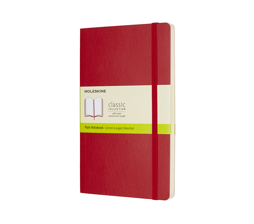 LARGE NOTEBOOK PLAIN SCARLET RED SOFTCOVER