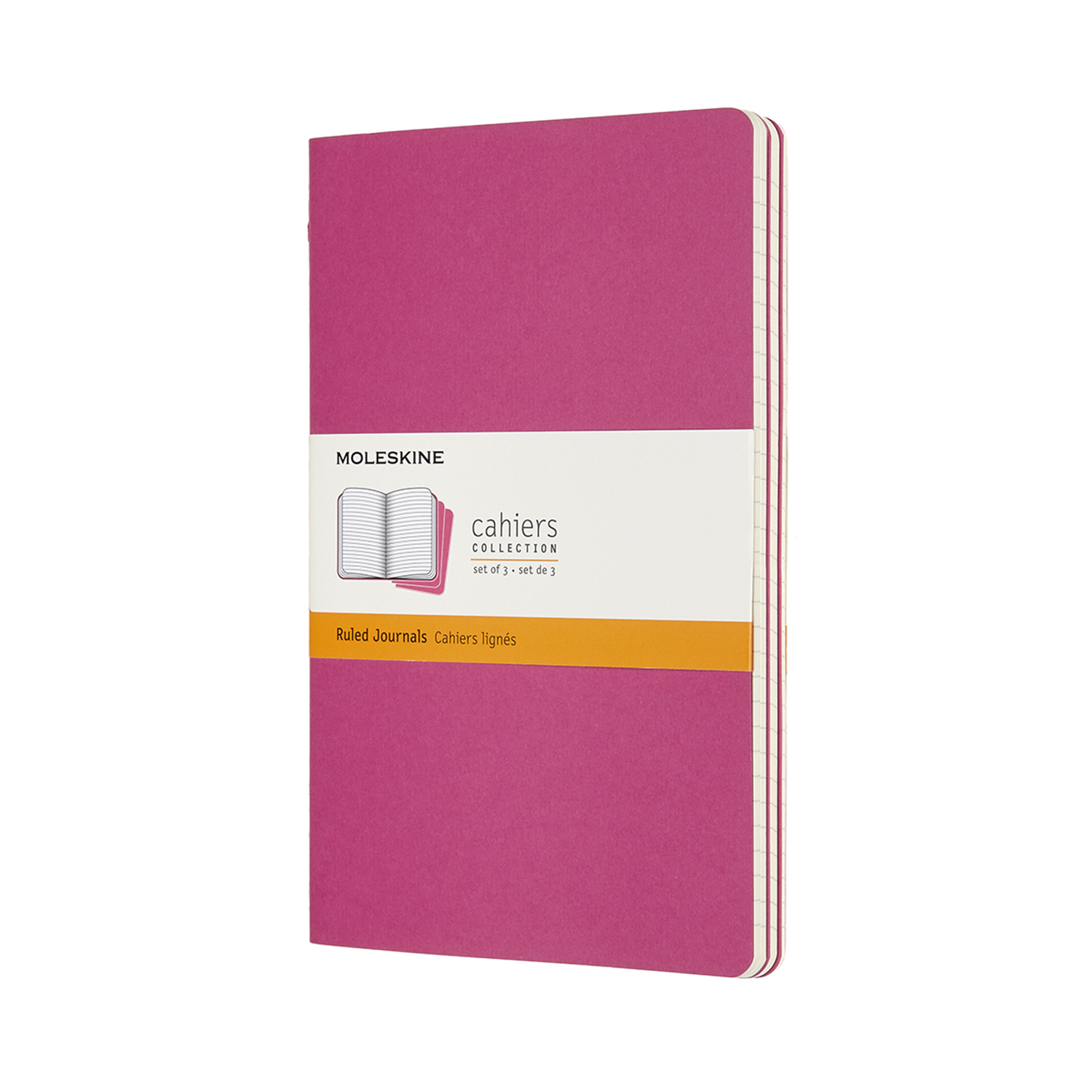 cahier journals large ruled kinetic pink