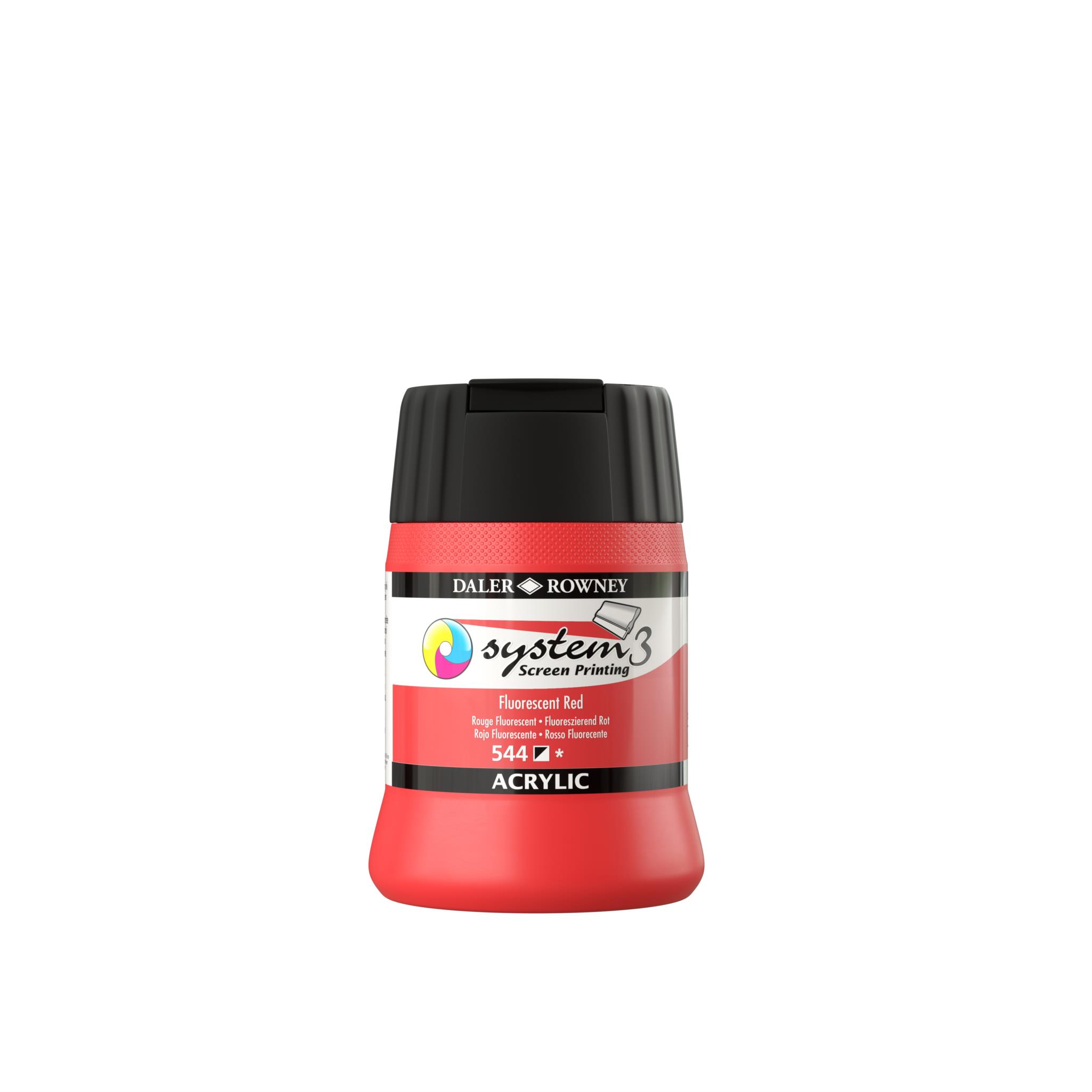 SYSTEM 3 SCREENPRINTING INK FLUORESCENT RED