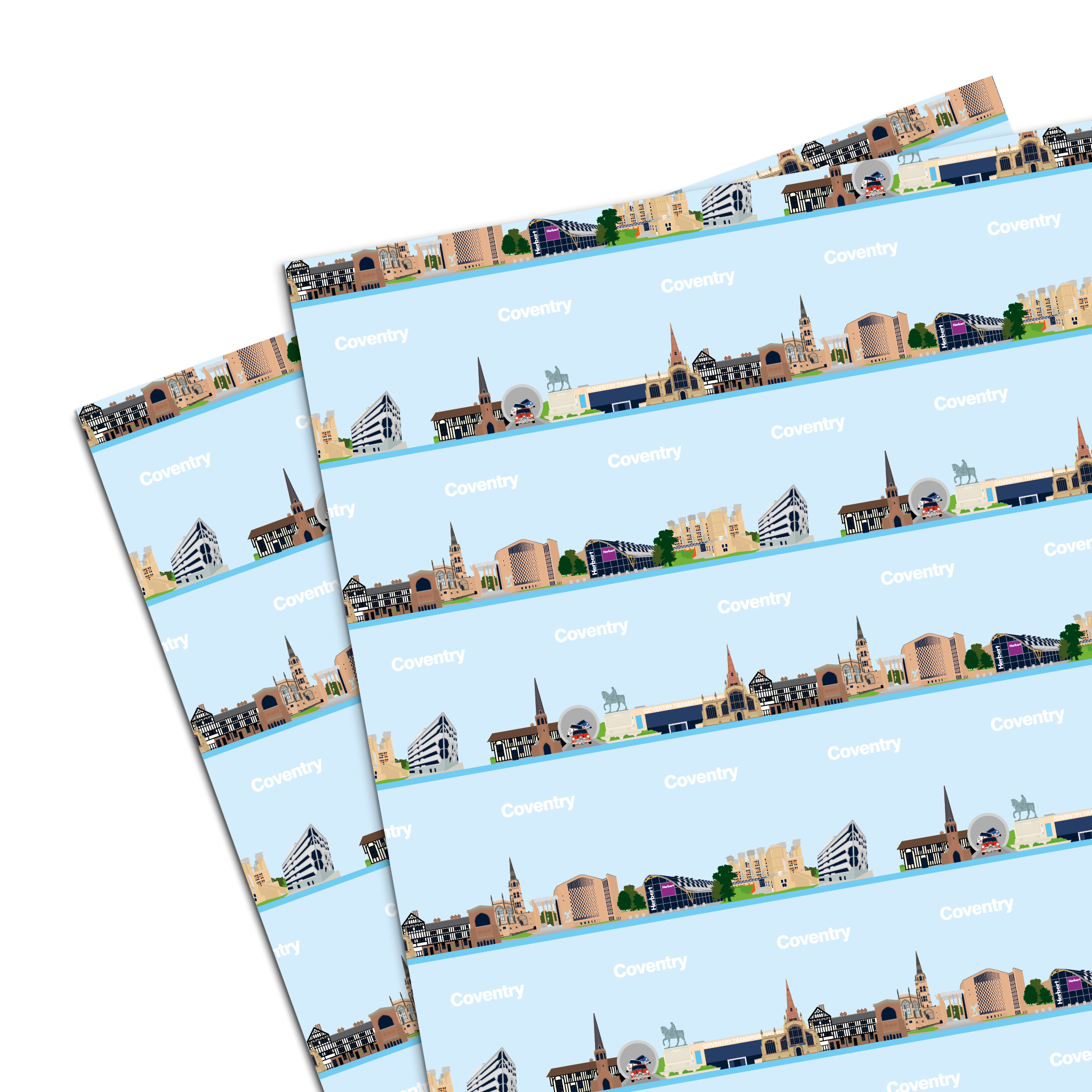 COVENTRY SKYLINE WRAPPING PAPER SHEET