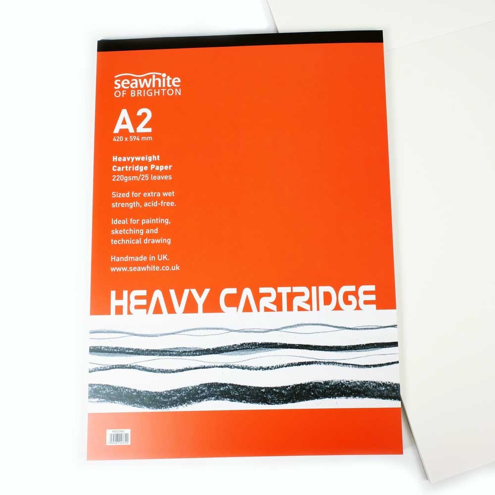 A2 HEAVY CARTRIDGE PAPER PAD 25 SHEETS OF 220GSM