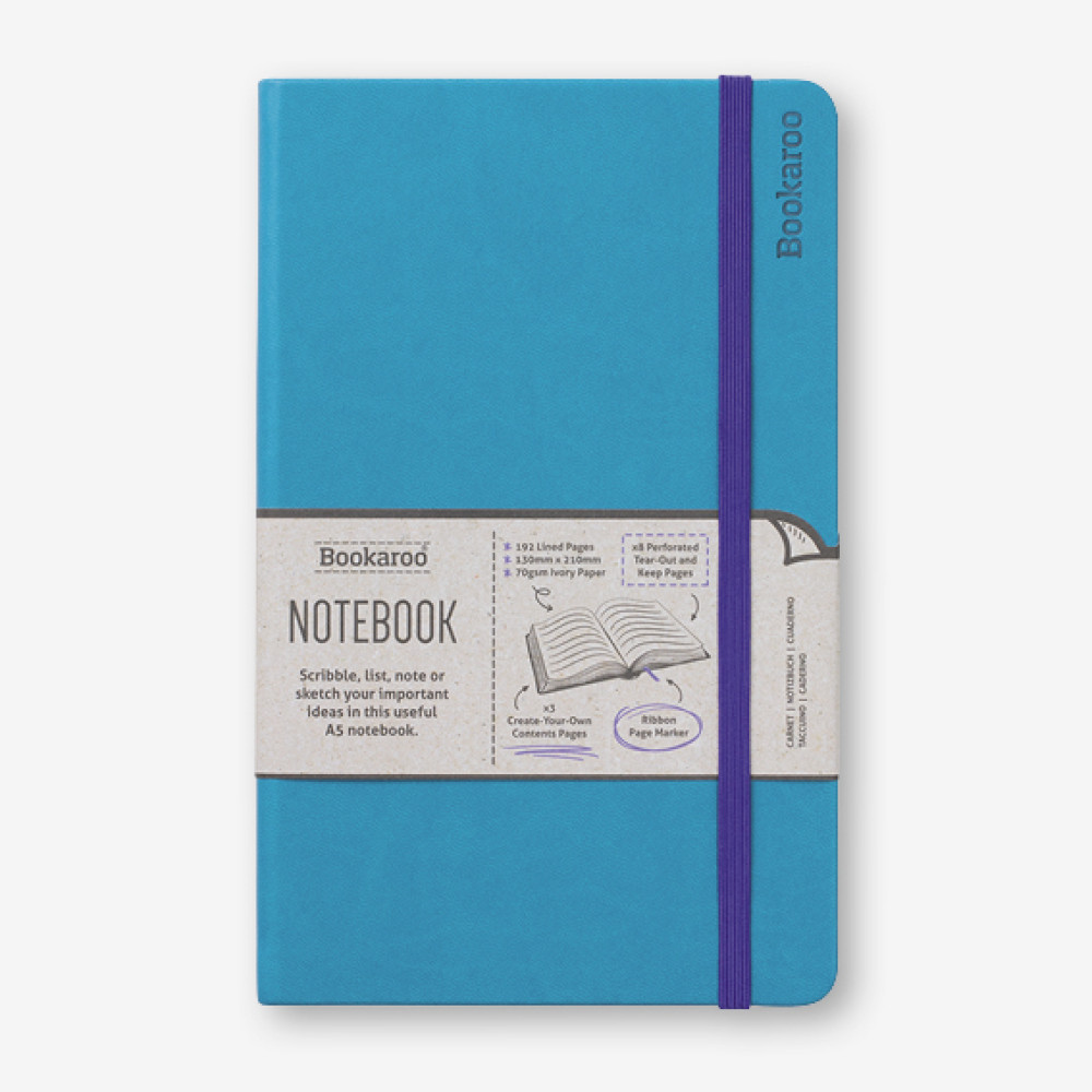 BOOKAROO A5 NOTEBOOK TURQUOISE