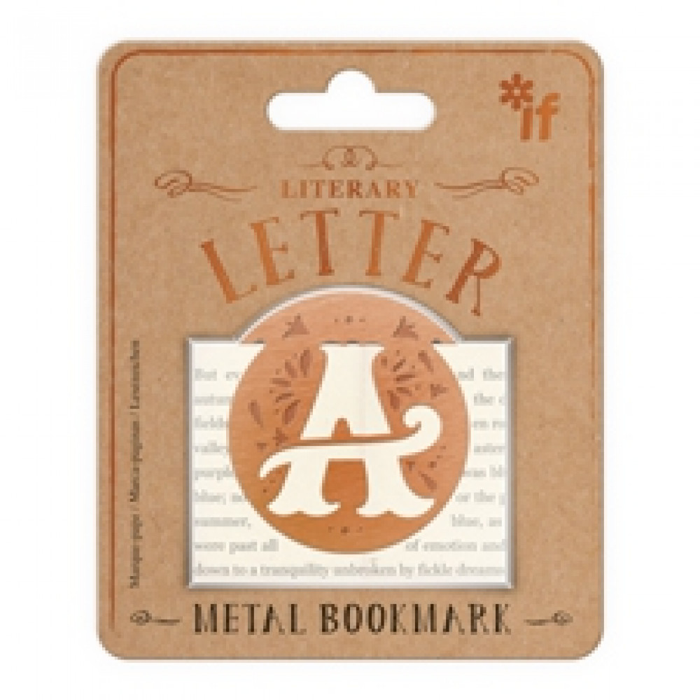METAL BOOKMARK LETTER A LETTER A BOOKMARK