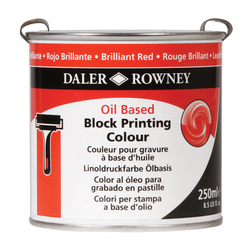 DALER ROWNEY RED BLOCK PRINTING INK OIL BASED