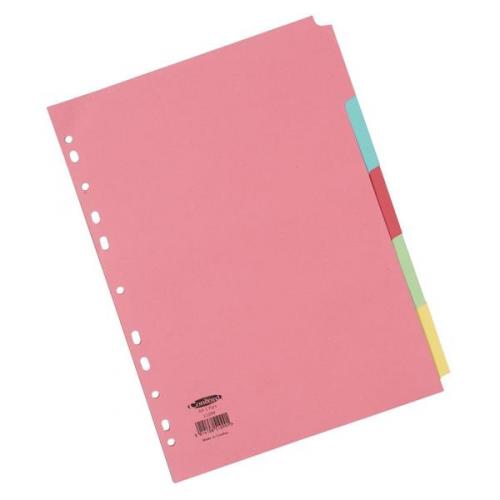 A4 BRIGHT SUBJECT DIVIDERS 10 PART