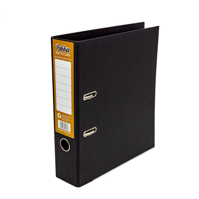 PUKKA RECYCLED BLACK A4 LEVER ARCH FILE