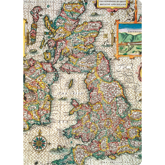MAP OF GREAT BRITAIN MINI NOTEBOOK