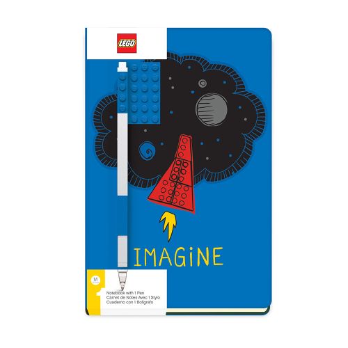 LEGO A5 JOURNAL WITH PEN BLUE IMAGINE DESIGN