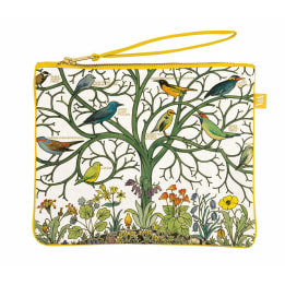 COTTON CANVAS POUCH BAG BIRDS OF MANY CLIMES