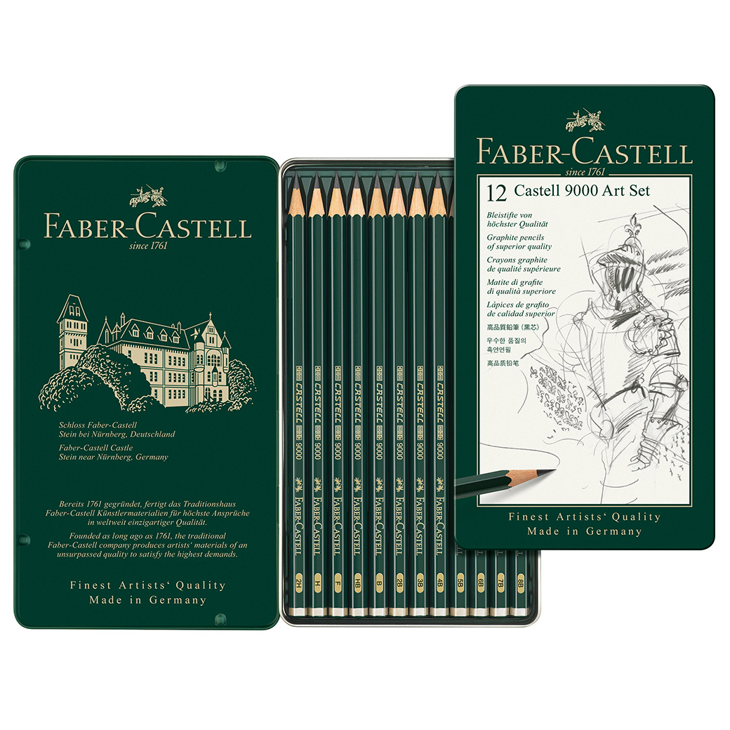 FABER CASTELL ART TIN OF 12 PENCILS